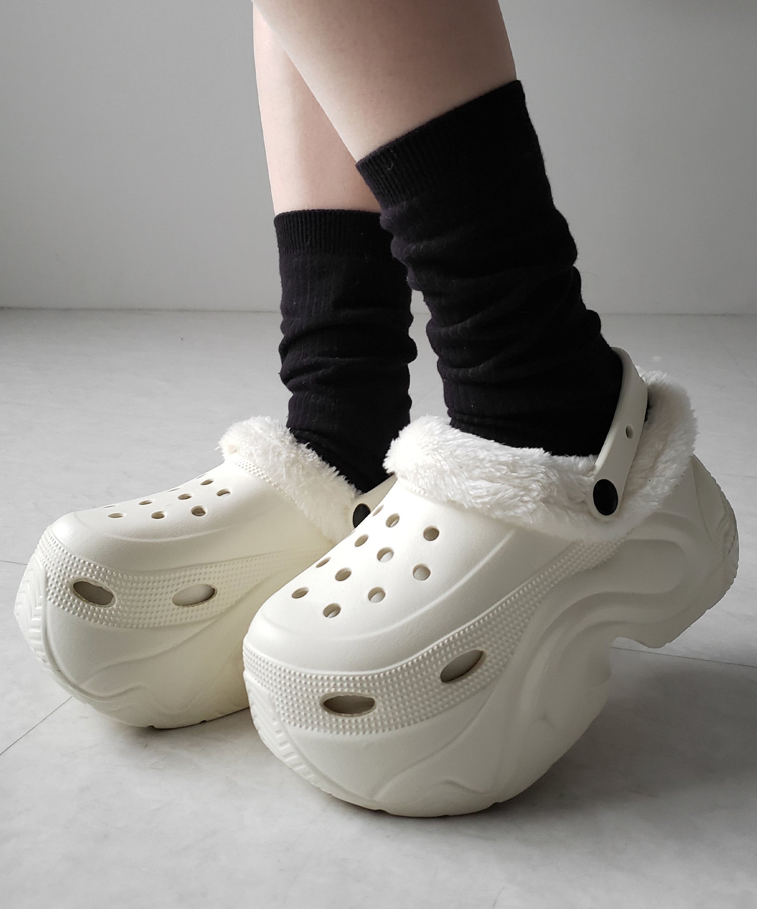 厚底スニーカーソールボアクロッグサンダル ／ platform sneaker sole boa clog sandals