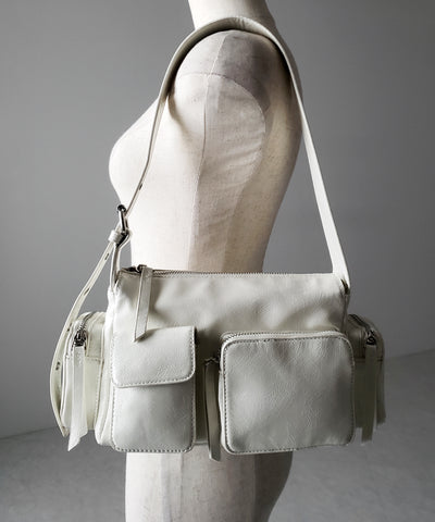【 ３color 】４アウトポケットヴィンテージスクエアショルダーバッグ ／ 4 outpocket vintage square shoulder bag