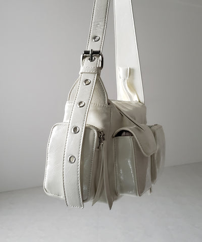 【 ３color 】４アウトポケットヴィンテージスクエアショルダーバッグ ／ 4 outpocket vintage square shoulder bag