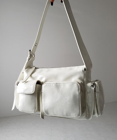【 ３color 】４アウトポケットヴィンテージスクエアショルダーバッグ ／ 4 outpocket vintage square shoulder bag