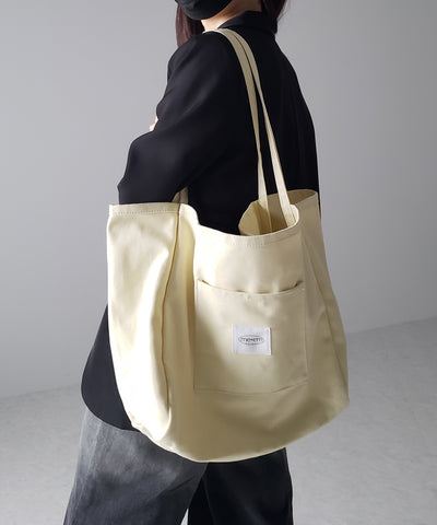 【 ７color ／大容量 】ミームセレクトオリジナルタグキャンバスカラートートバッグ ／ me+em select original tag canvas color totebag