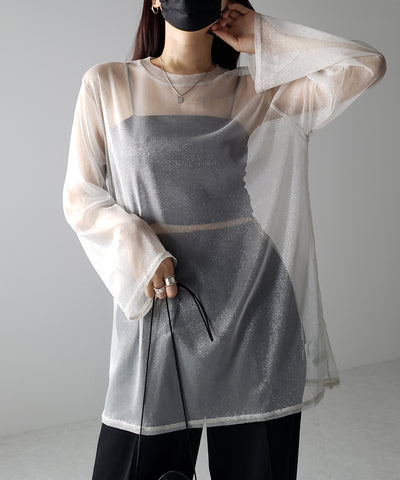 【 ３color 】ラメチュールシアービッグプルオーバー