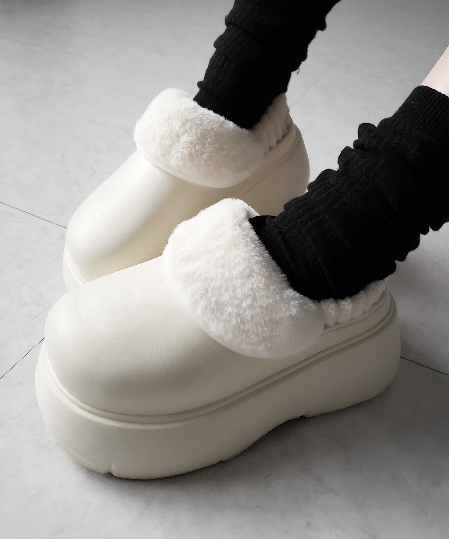 厚底EVAボアサボスリッポン ／ platform EVA boa sabo slipons