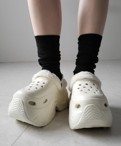 厚底スニーカーソールボアクロッグサンダル ／ platform sneaker sole boa clog sandals