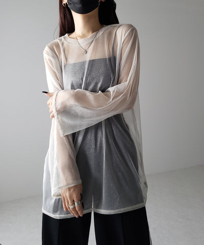 【 ３color 】ラメチュールシアービッグプルオーバー
