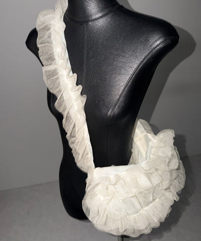 チュールフリルショルダーボディバッグ／ tulle frill shoulder body bag