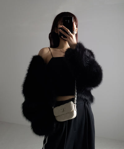 【 ４color 】ミニショルダーキルティングチェーンバッグ