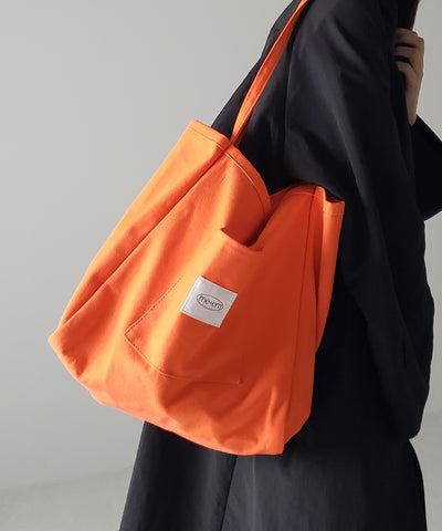 【 ７color ／大容量 】ミームセレクトオリジナルタグキャンバスカラートートバッグ ／ me+em select original tag canvas color totebag