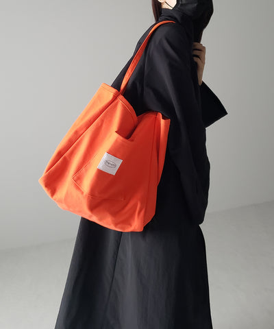 【 ７color ／大容量 】ミームセレクトオリジナルタグキャンバスカラートートバッグ ／ me+em select original tag canvas color totebag