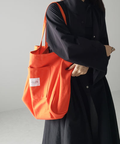 【 ７color ／大容量 】ミームセレクトオリジナルタグキャンバスカラートートバッグ ／ me+em select original tag canvas color totebag