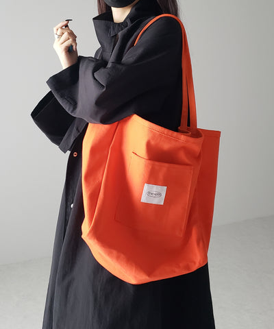 【 ７color ／大容量 】ミームセレクトオリジナルタグキャンバスカラートートバッグ ／ me+em select original tag canvas color totebag