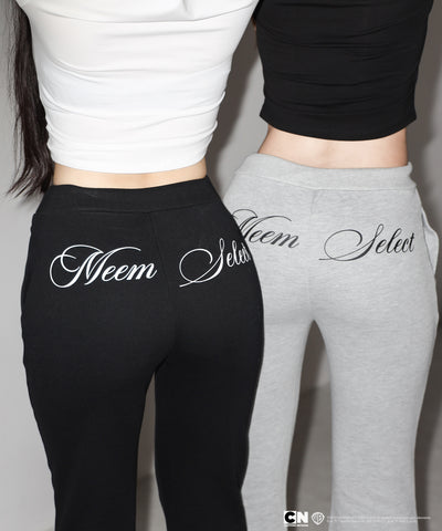 【THE POWERPUFF GIRLS】パワーパフガールズバックレタリングロゴスウェットフレアパンツ / back lettering logo sweat flare pants【 セットアップ着用可能 】
