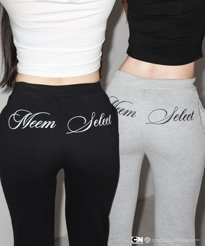 【THE POWERPUFF GIRLS】パワーパフガールズバックレタリングロゴスウェットフレアパンツ / back lettering logo sweat flare pants【 セットアップ着用可能 】