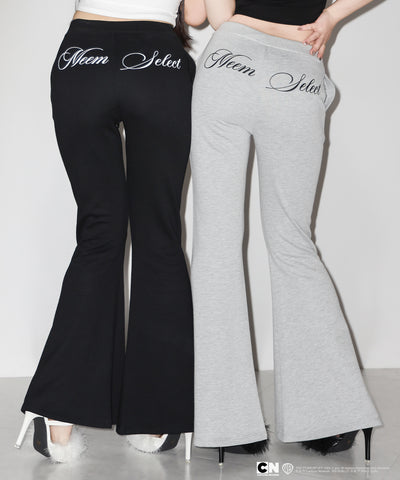 【THE POWERPUFF GIRLS】パワーパフガールズバックレタリングロゴスウェットフレアパンツ / back lettering logo sweat flare pants【 セットアップ着用可能 】