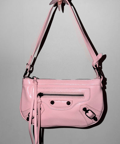 【 ショルダーストラップ付き２WAY 】ヴィンテージライクグランジミニハンドバッグ／ vintage like grunge mini hand bag