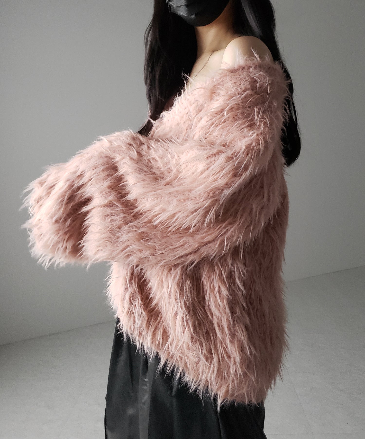 【 ３color 】モンスターシャギーボリュームニットカーディガン ／ monster shaggy volume knit cardigan