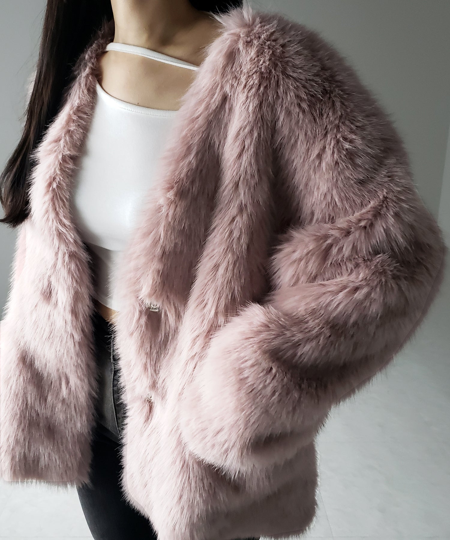 【 ４color 】ミンクライクフェイクファーボリュームコート ／ ｍink-like fake fur volume coat