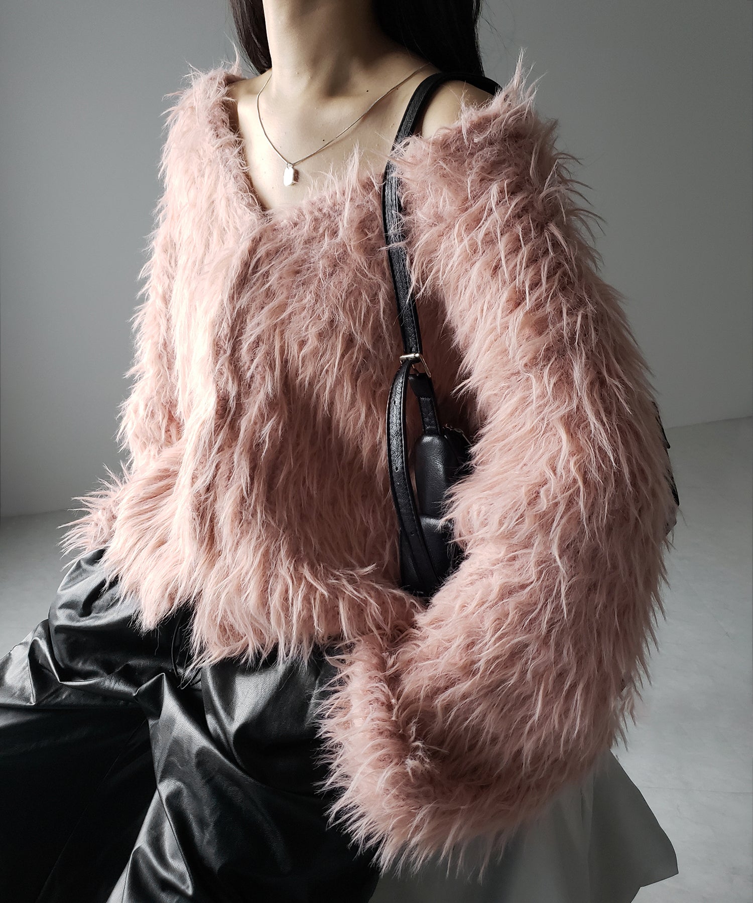 【 ３color 】モンスターシャギーボリュームニットカーディガン ／ monster shaggy volume knit cardigan