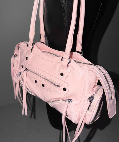 【 ショルダーストラップ付き２WAY 】ヴィンテージアウトポケットグランジボストンショルダーバッグ／ vintage out pocket grunge boston shoulder bag