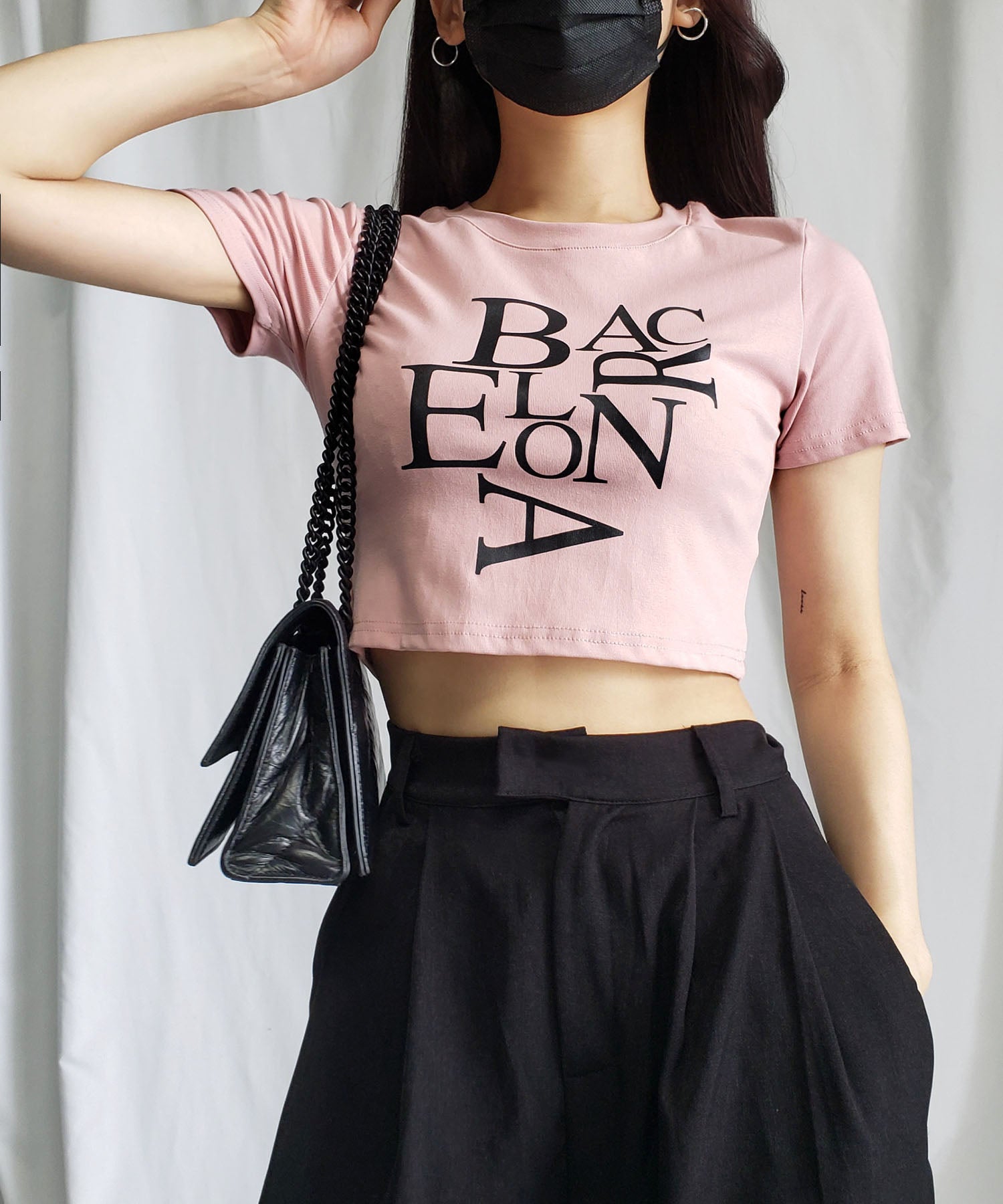 【 ４color 】BACロゴレタリングショートＴシャツ