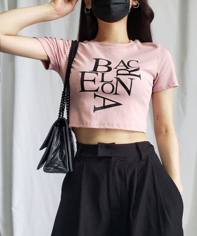 【 ４color 】BACロゴレタリングショートＴシャツ