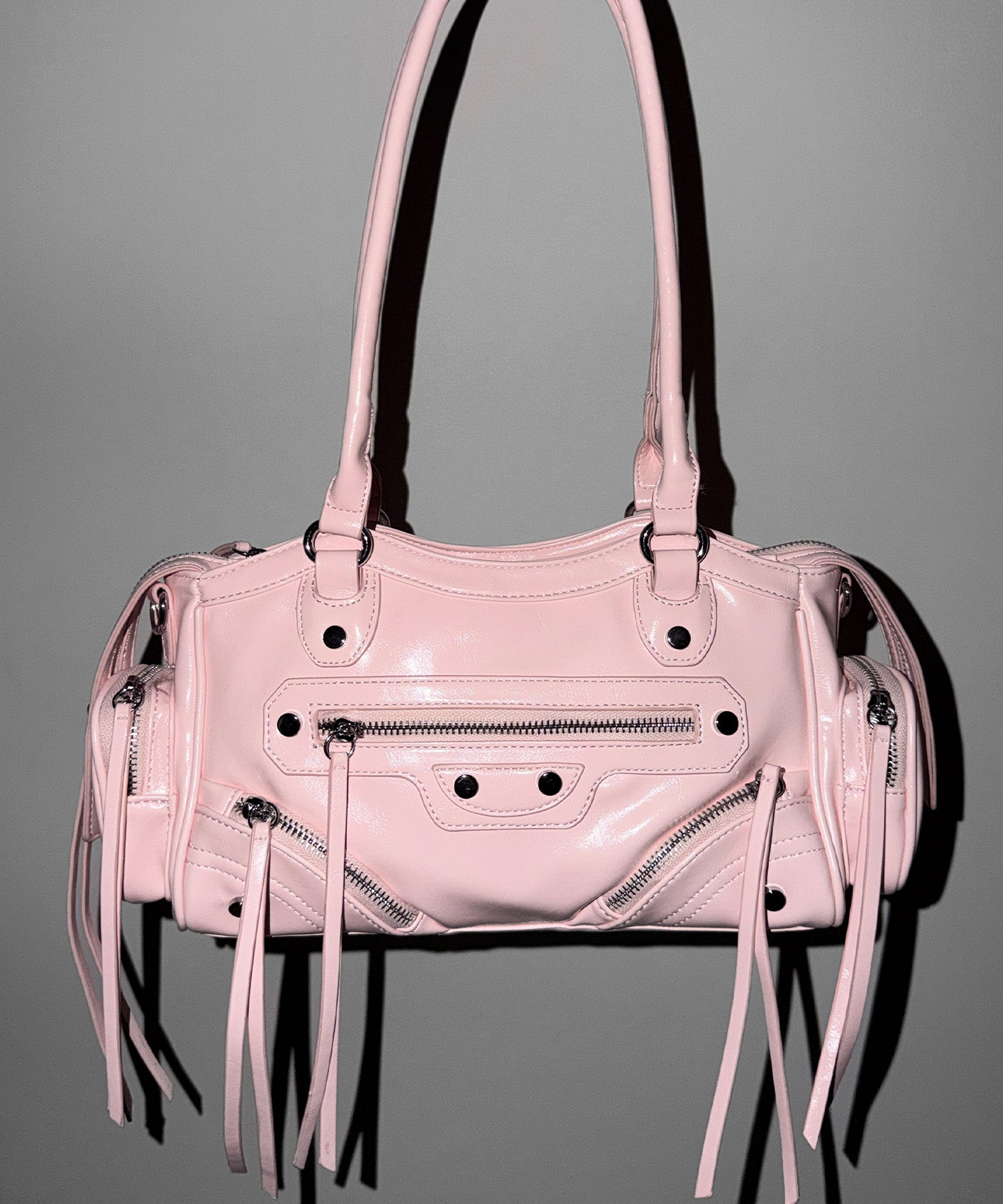 【 ショルダーストラップ付き２WAY 】ヴィンテージアウトポケットグランジボストンショルダーバッグ／ vintage out pocket grunge boston shoulder bag