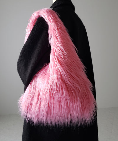 【 ５color 】シャギーファーワンハンドルショルダーバッグ ／ shaggy fur onehandle shoulder bag