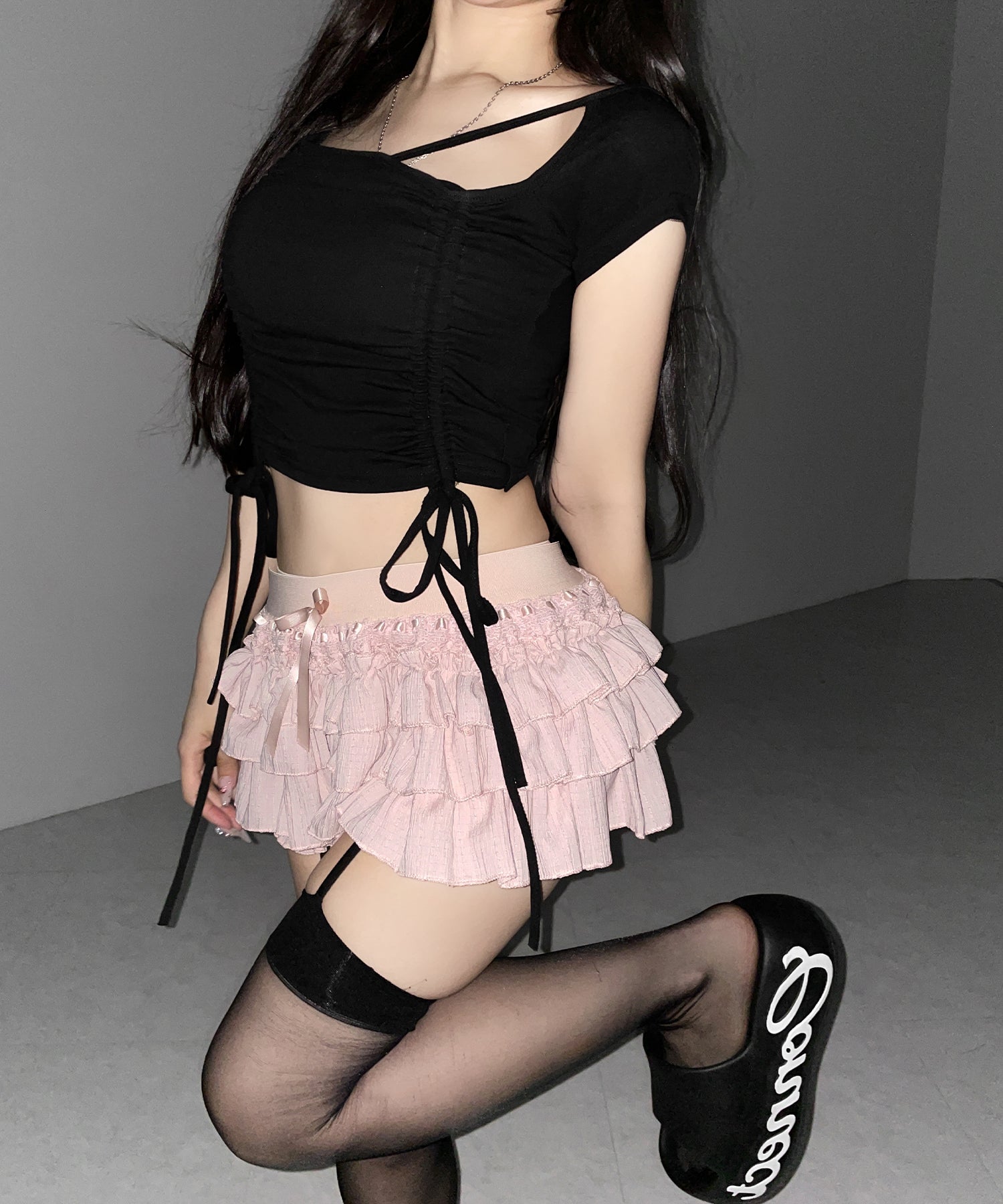リボンフリルミニショートパンツ ／ ribbon frill mini short pants
