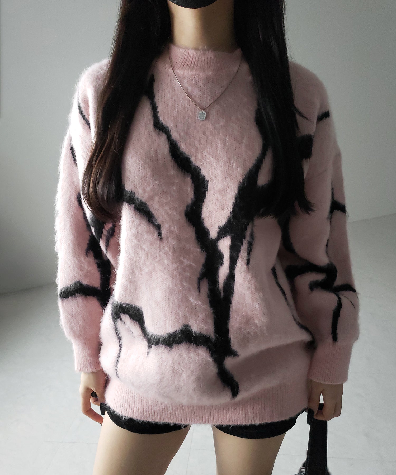 【 ３color 】CRACK モヘアライクオーバーニット ／ CRACK mohair-like over knit