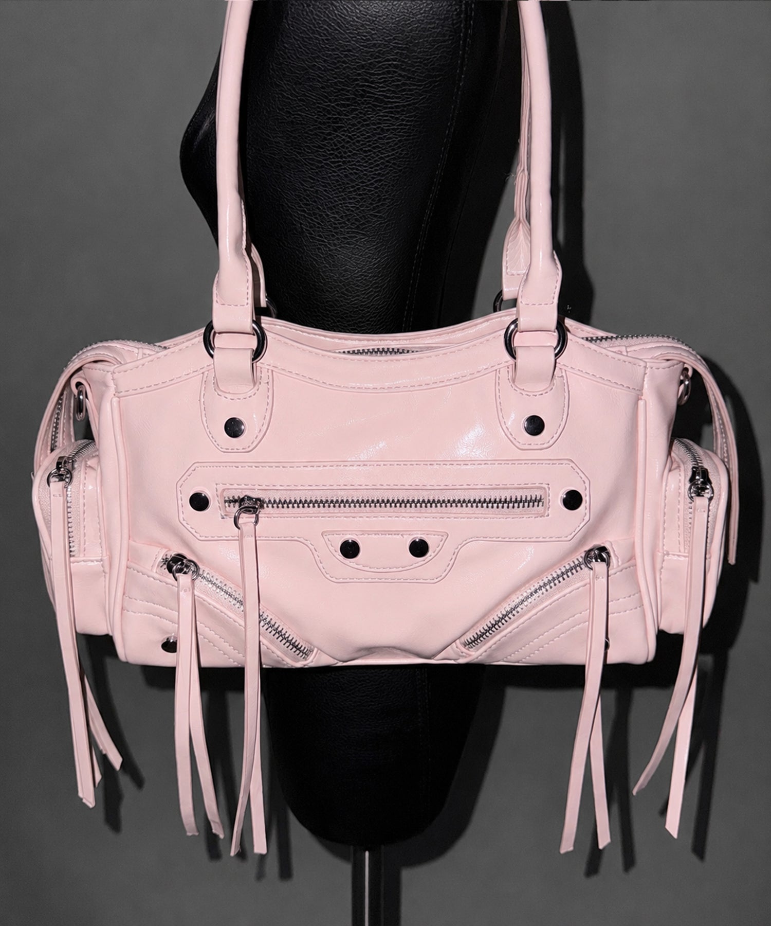 【 ショルダーストラップ付き２WAY 】ヴィンテージアウトポケットグランジボストンショルダーバッグ／ vintage out pocket grunge boston shoulder bag