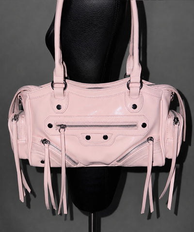 【 ショルダーストラップ付き２WAY 】ヴィンテージアウトポケットグランジボストンショルダーバッグ／ vintage out pocket grunge boston shoulder bag