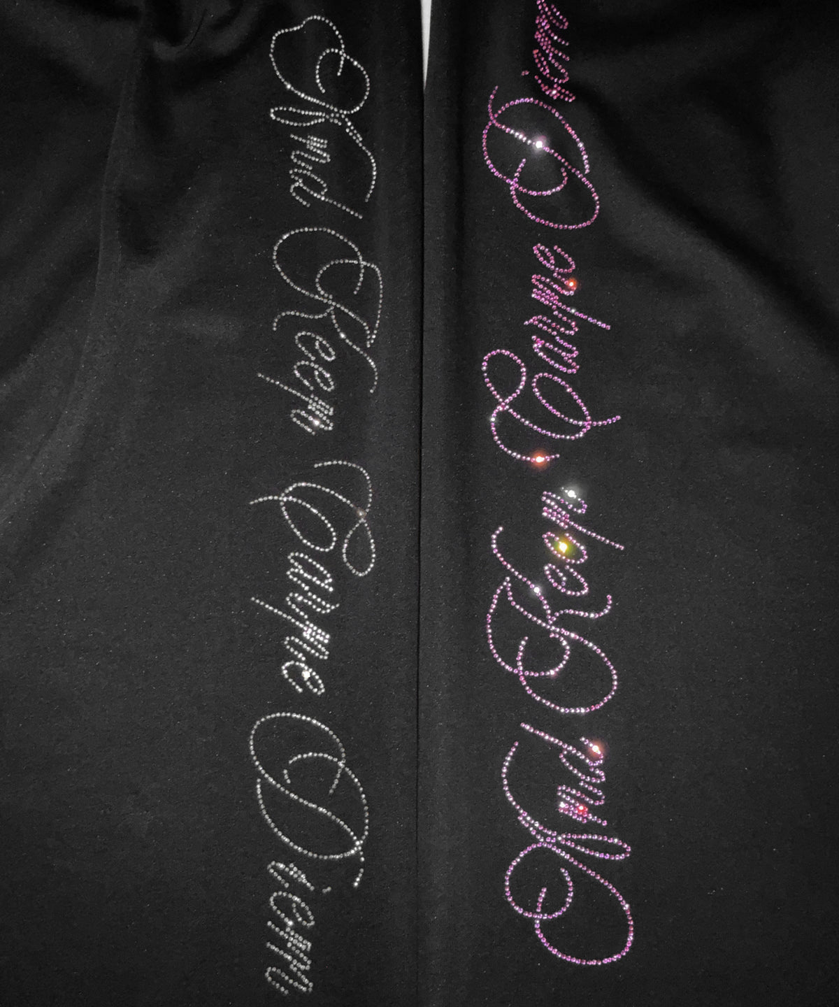 【 セットアップ可能 】ラインストーンロゴワイドスウェットパンツ ／ Rhine stone logo wide sweatpants
