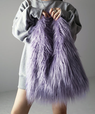 【 ５color 】シャギーファーワンハンドルショルダーバッグ ／ shaggy fur onehandle shoulder bag
