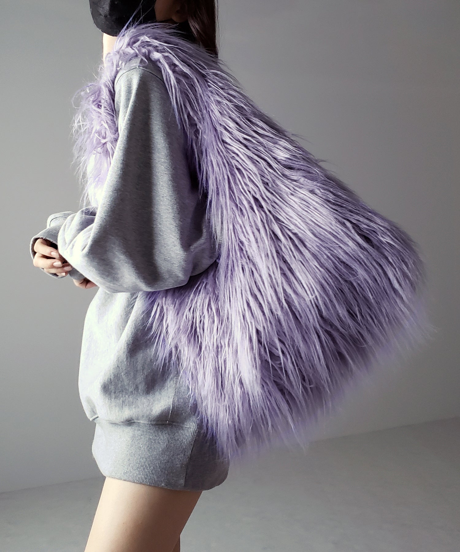 【 ５color 】シャギーファーワンハンドルショルダーバッグ ／ shaggy fur onehandle shoulder bag