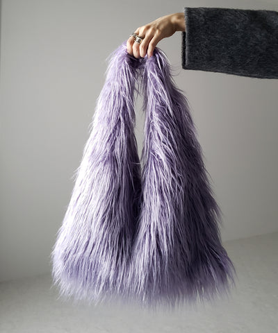 【 ５color 】シャギーファーワンハンドルショルダーバッグ ／ shaggy fur onehandle shoulder bag