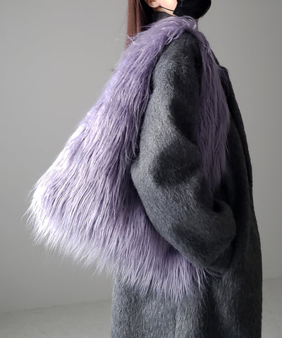 【 ５color 】シャギーファーワンハンドルショルダーバッグ ／ shaggy fur onehandle shoulder bag