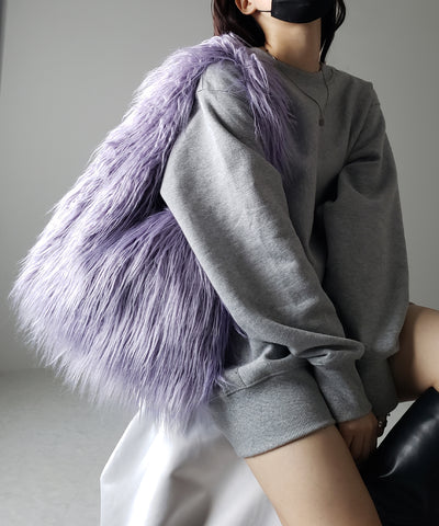 【 ５color 】シャギーファーワンハンドルショルダーバッグ ／ shaggy fur onehandle shoulder bag