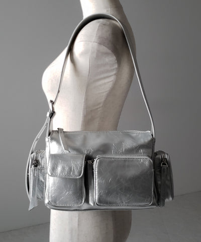 【 ３color 】４アウトポケットヴィンテージスクエアショルダーバッグ ／ 4 outpocket vintage square shoulder bag