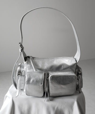【 ３color 】４アウトポケットヴィンテージスクエアショルダーバッグ ／ 4 outpocket vintage square shoulder bag