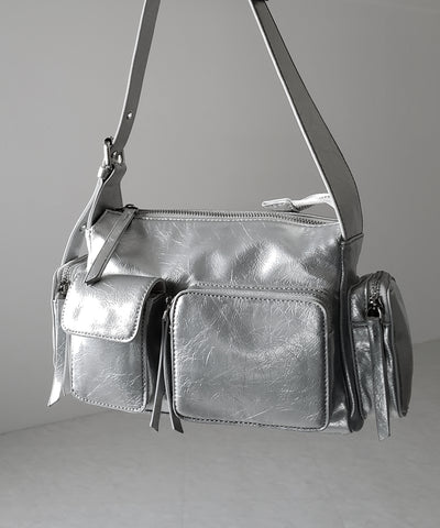 【 ３color 】４アウトポケットヴィンテージスクエアショルダーバッグ ／ 4 outpocket vintage square shoulder bag
