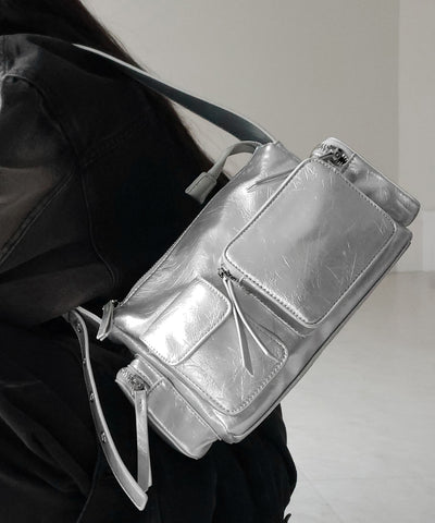 【 ３color 】４アウトポケットヴィンテージスクエアショルダーバッグ ／ 4 outpocket vintage square shoulder bag