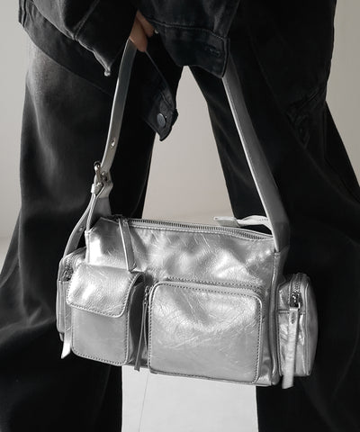 【 ３color 】４アウトポケットヴィンテージスクエアショルダーバッグ ／ 4 outpocket vintage square shoulder bag