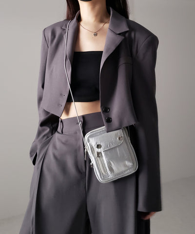 【 ２color 】メタリックドロストワンマイルミニショルダーバッグ