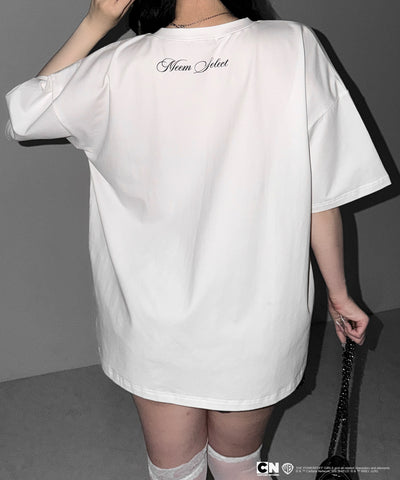 【THE POWERPUFF GIRLS】パワーパフガールズビッグプリントオーバーサイズＴシャツ / big print oversize Tee【 セットアップ着用可能 】