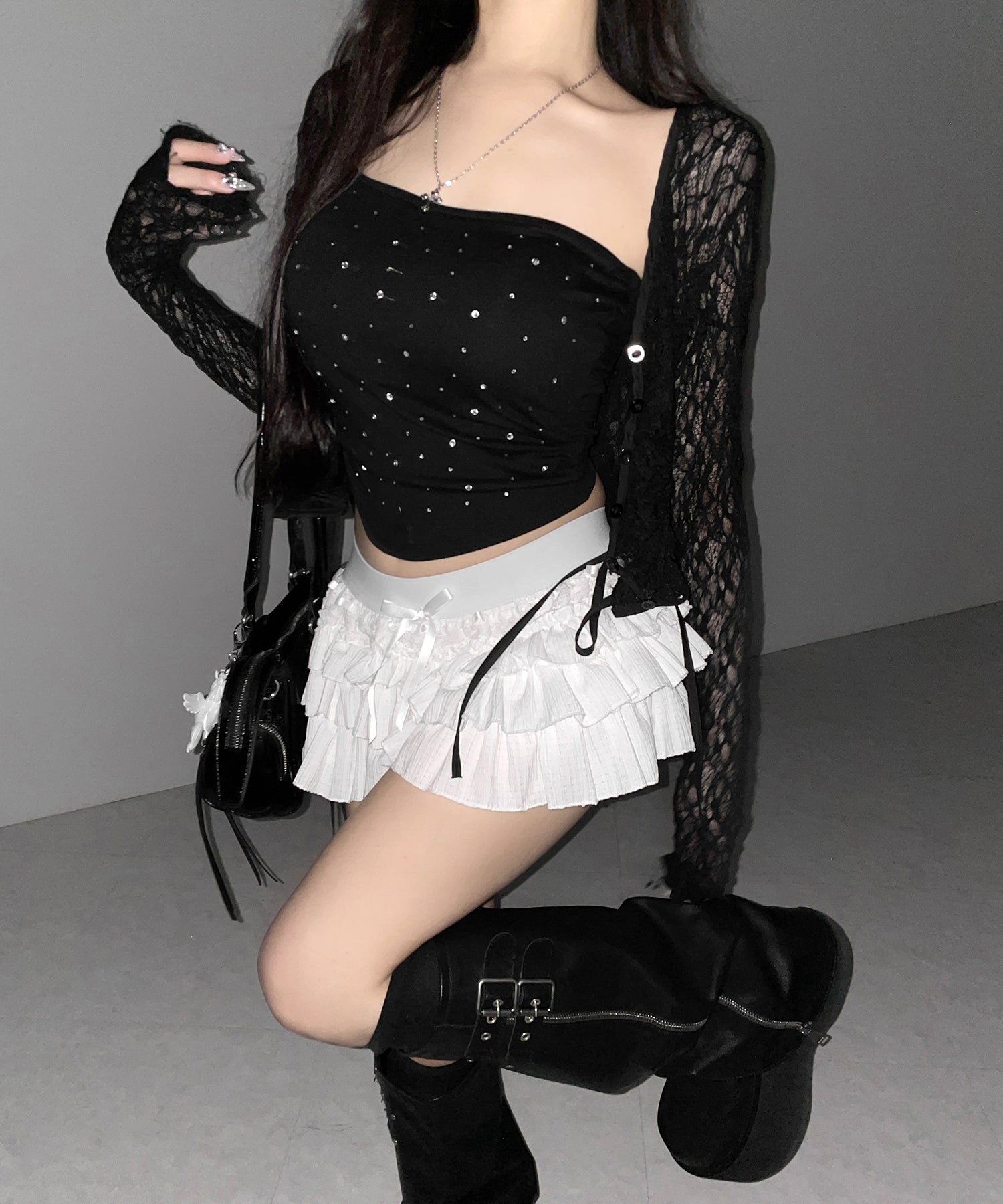 リボンフリルミニショートパンツ ／ ribbon frill mini short pants