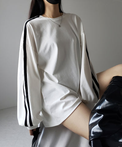 【 ２color 】サイドラインビッグＴシャツ ／ side line BIG Tee