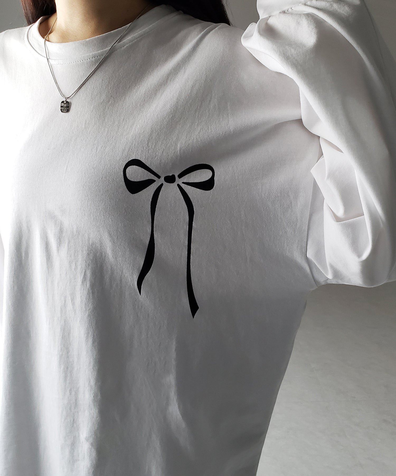 【 ３color 】リボンプリントバレエコアビッグＴシャツ ／ ribbon print ballet core big Tee