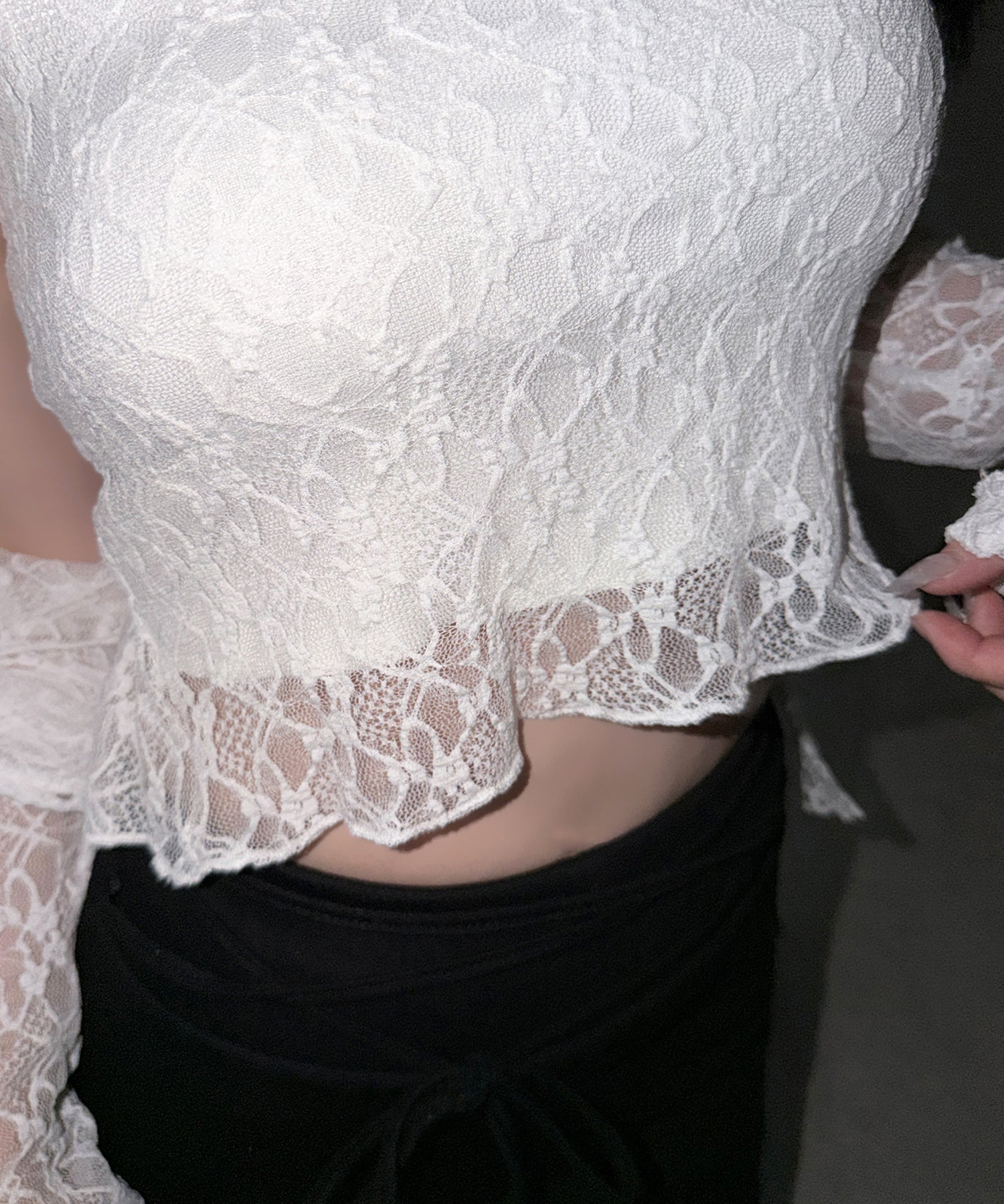 ストレッチレースメローキャミソール ＋ カーディガンセット ／stretch lace mellow camisole + cardigan set