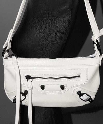 【 ショルダーストラップ付き２WAY 】ヴィンテージライクグランジミニハンドバッグ／ vintage like grunge mini hand bag