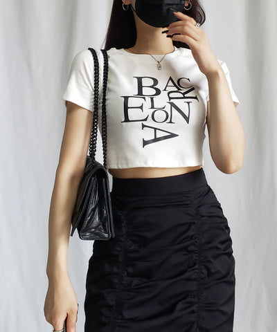 【 ４color 】BACロゴレタリングショートＴシャツ